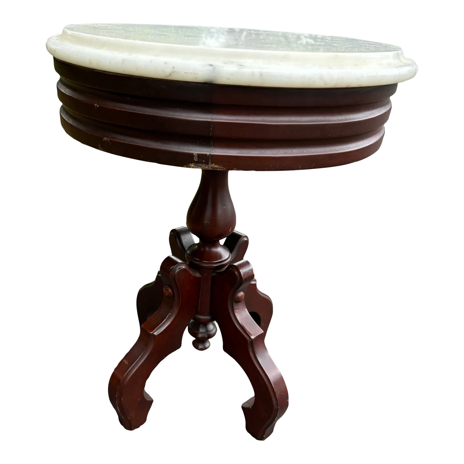 1950s Vintage Pelham, Shell & Leckie Victorian Mahogany and Marble ...