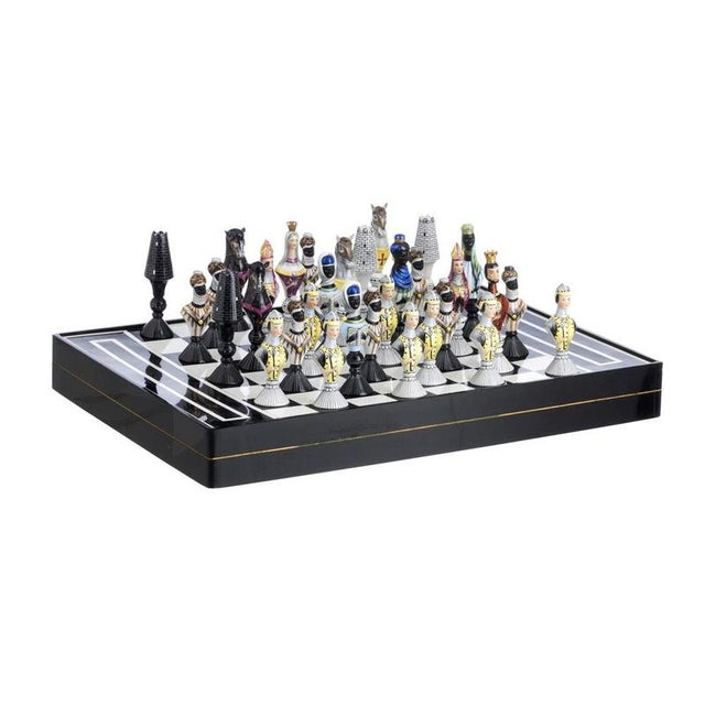 Porcelain Chess Set from Vista Alegre, Set of 33 For Sale - Image 6 of 6