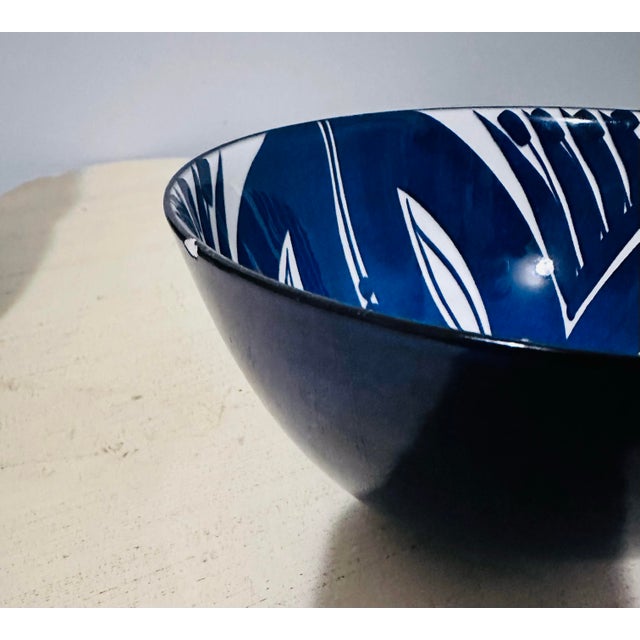 Royal Blue 1960s Royal Copenhagen Cobalt Blue Bowl Aluminia Fajance Signed and Number by Inge-Lise Koefoed For Sale - Image 8 of 8
