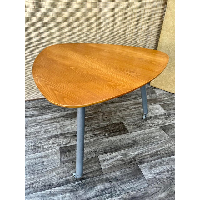 1970s Mid Century Modern Table in the Arne Jacobsen Egg Table Style. Circa 1970s For Sale - Image 5 of 12