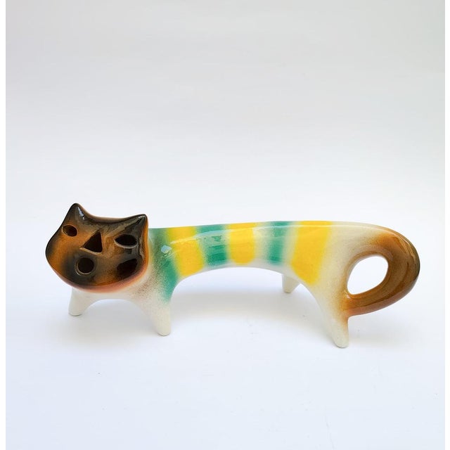 Vintage Ceramic Cat from Roberto Rigon, 1970s For Sale - Image 10 of 10