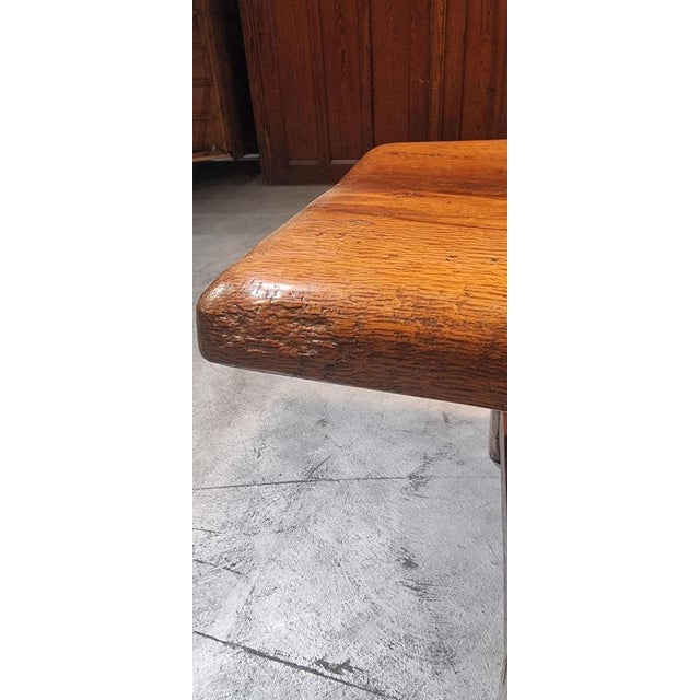 Brown Vintage Brutalist Coffee Table in Acasia, 1970s For Sale - Image 8 of 18