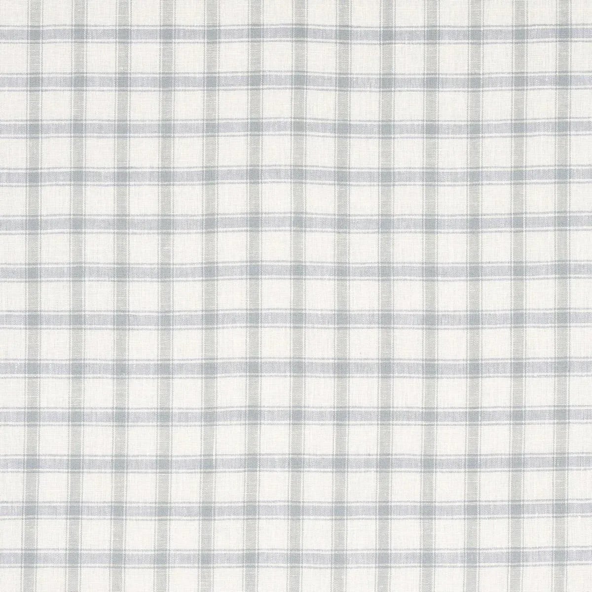 Schumacher Crawford Linen Check Fabric in Jasper Blue | Chairish