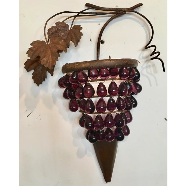 Italian Glass and Metal Grape Wall Art For Sale - Image 11 of 13