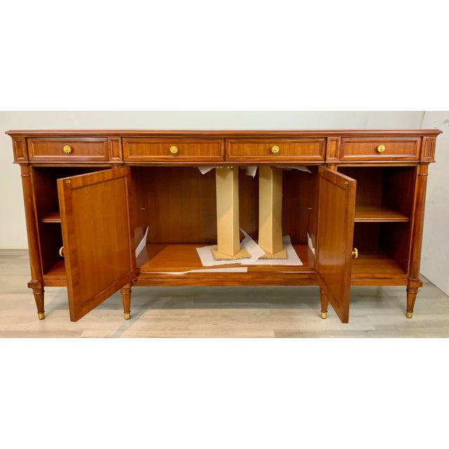 Wood Theodore Alexander Transitional Cherry Wood Finished Andrew Buffet For Sale - Image 7 of 10