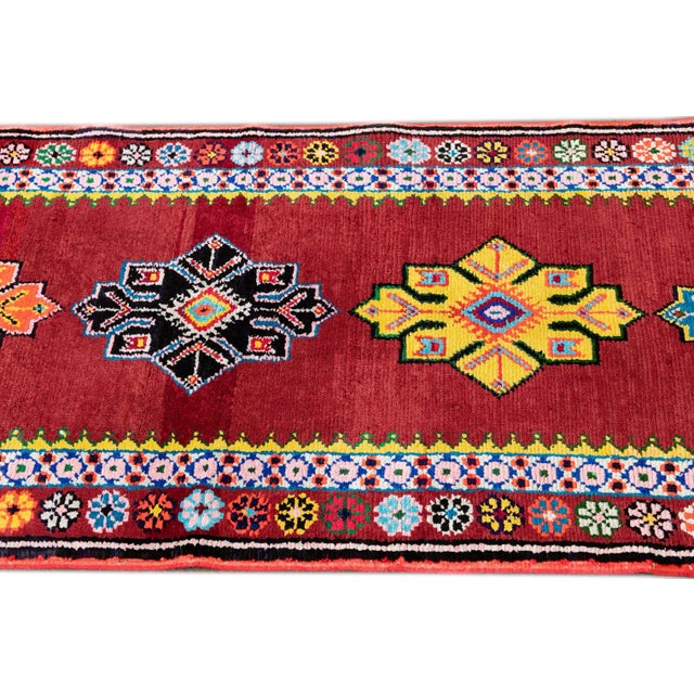 Mid 20th Century Mid-20th Century Vintage Turkish Anatolian Runner Rug For Sale - Image 5 of 10