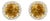 10K Yellow Gold Orange Citrine and 1/6 Cttw Diamond Halo Stud Earrings ,A Pair For Sale