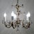 Antique Italian Gold-Plated Metal Crystal Flowers Chandelier, 1950s For Sale - Image 15 of 17