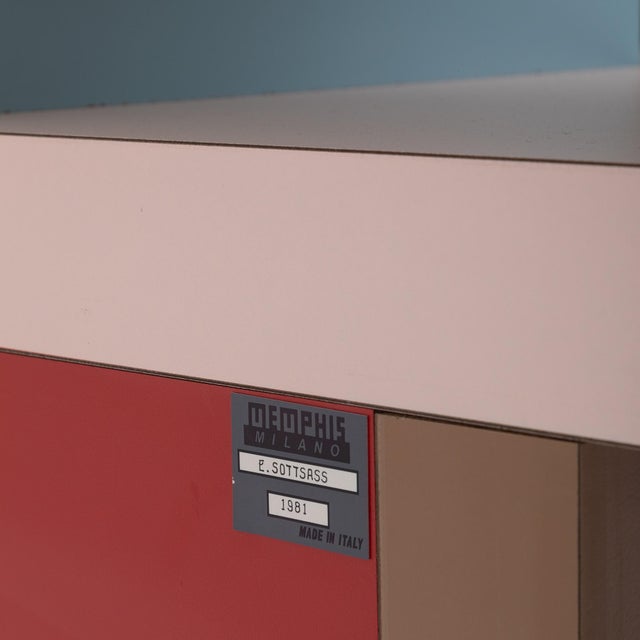 Paper Ettore Sottsass Carlton Room Divider for Memphis Milano, 1981 - Original Vintage Example For Sale - Image 7 of 18