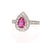 Roshe Jewels Ruby Ring with Diamonds in 18 Karat White Gold GIA Certified GIA Certified - Natural, Unheated Ruby and...