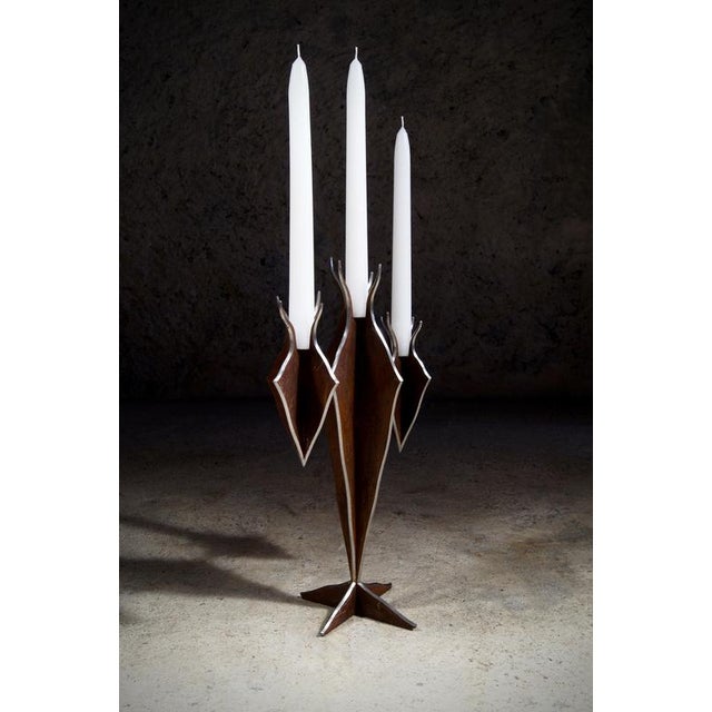 Candlestick for a Private Talk with the Spirits in Steel by Frederic Gaillard. Limited Edition of 8 pieces. Dimensions: W...