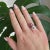 Contemporary You and Me Ring Gold Ruby Diamonds, Size 5.75 For Sale - Image 3 of 5