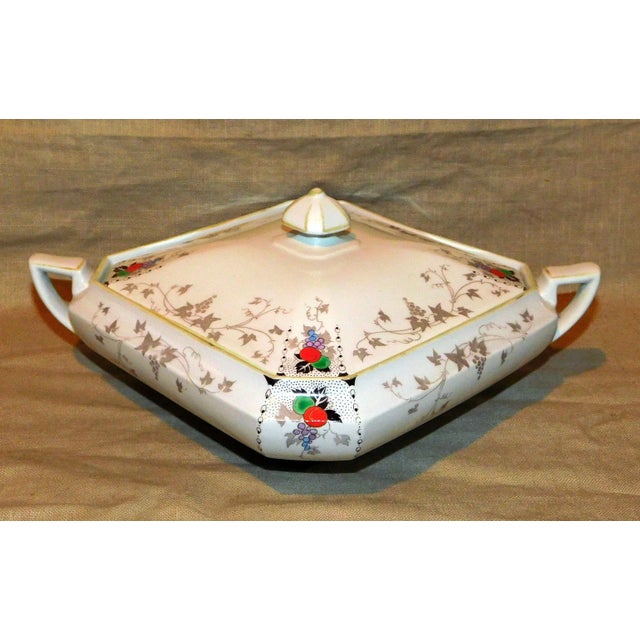 Shelley 1920s Shelley China Queen Anne Covered Vegetable Dish For Sale - Image 4 of 9