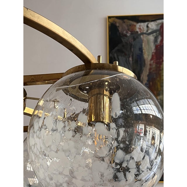 Vintage Chandelier by Kamenicky Šenov, Czechoslovakia 1970s Danger! A ball has a jump at the top! I have official proof of...