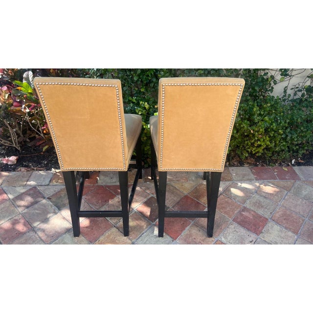 Mitchell Gold Upholstered Counter Stools a Pair Chairish