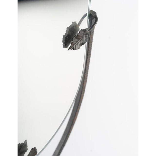 Art Deco wrought iron table mirror, 1930. H: 49.5cm, W: 27cm, D: 20cm