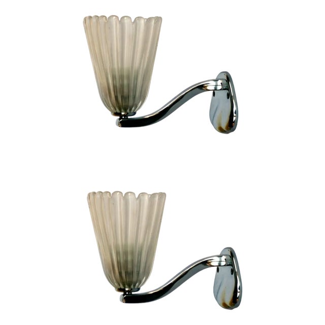 Art Deco Wall Lamps, 1930s, Set of 2 For Sale