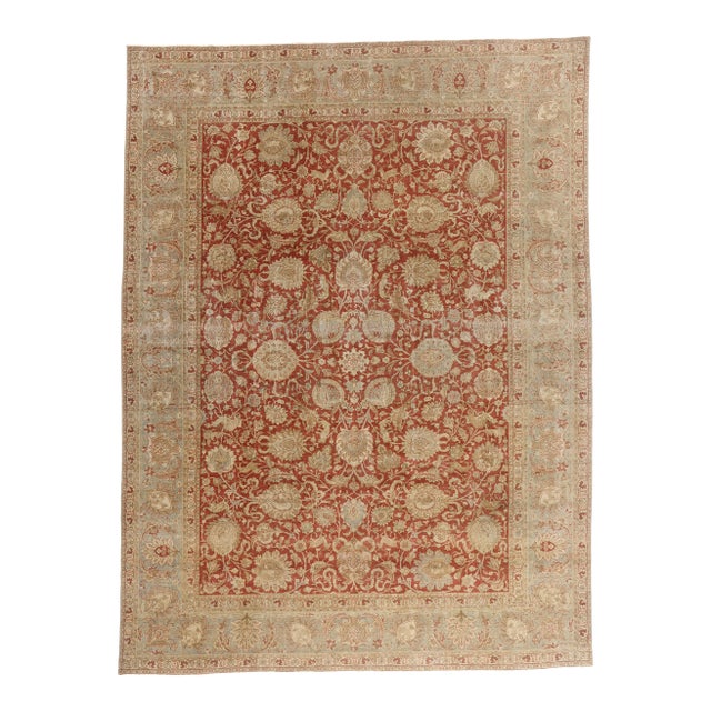 Antique Persian Tabriz Rug, 09'05 X 12'07 For Sale