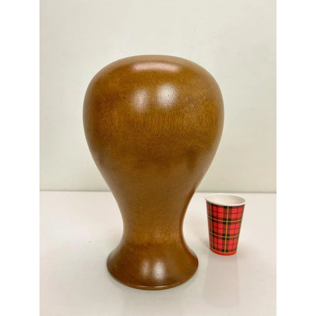 Mid-Century Turned Teak Vase, 1960s For Sale - Image 4 of 12