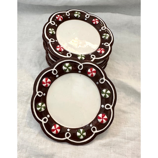 Set of 6 Appetizer Holiday Plates For Sale In Palm Springs - Image 6 of 7