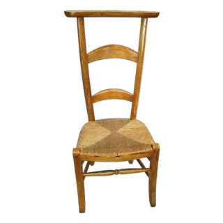 Late 19th Century French Country Prie Dieu Prayer Chair For Sale