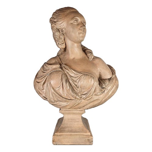 19th Century Terracotta Bust of Madame du Barry For Sale