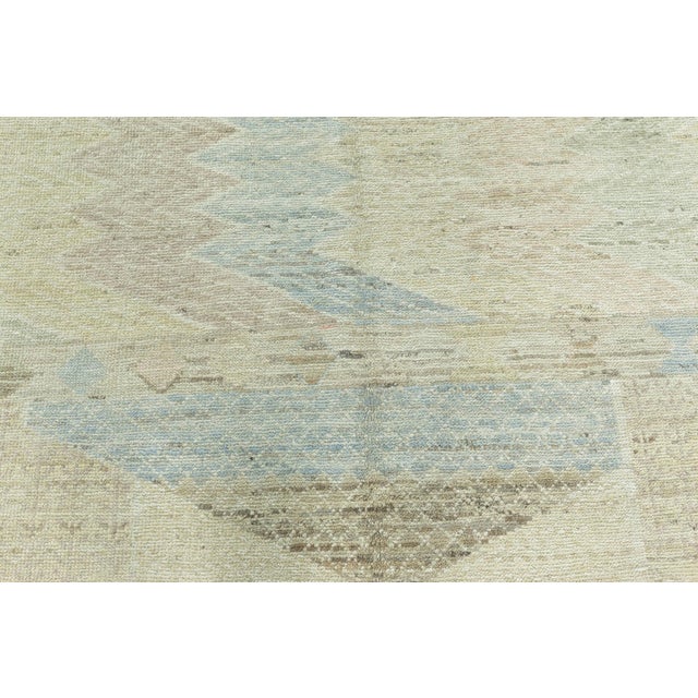 Modern Pastel Geometry: Modern Textural Hand-Knotted Wool Rug by Doris Leslie Blau For Sale - Image 3 of 7