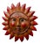 Vintage Pine Hand-Carved Sun, 1970s For Sale