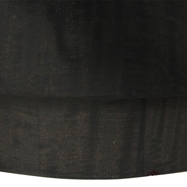 Contemporary Drum Occasional End Table With Tinted Glass Top For Sale - Image 4 of 4