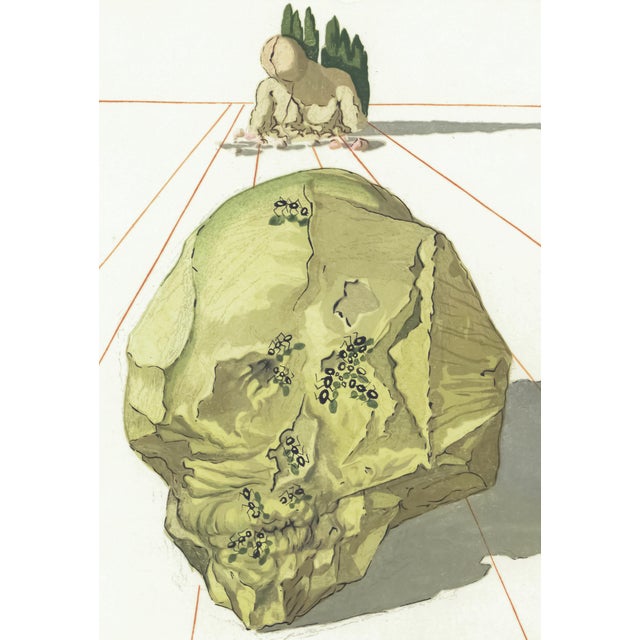 Abstract 1963 Dalí Divine Comedy Engraving Enfer Chant 33 "Ugolino Et Ruggieri" (Ugolino and Ruggieri) For Sale - Image 3 of 8