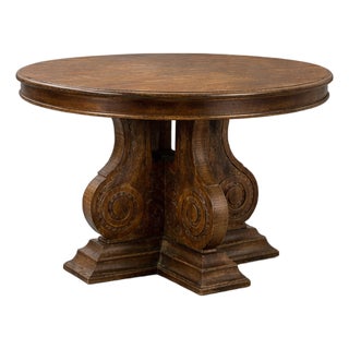 Renaissance Revival Carved Round Dining Table | Late 19th or Early 20th Century | English or Continental For Sale