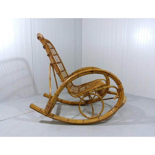 Rattan Rocking Chair from Rohé Noordwolde, 1960s For Sale - Image 6 of 14