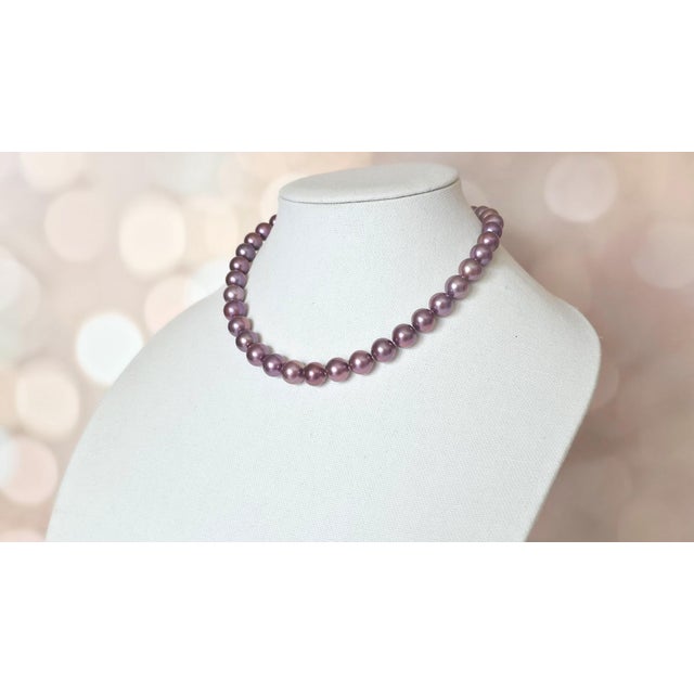 Genuine Edison Freshwater Pearl Necklace With 14k Gold Clasp For Sale In Cleveland - Image 6 of 12