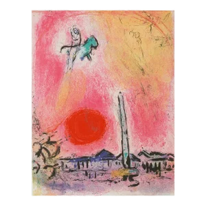 1962 Lithograph "Place De La Concorde" by Marc Chagall