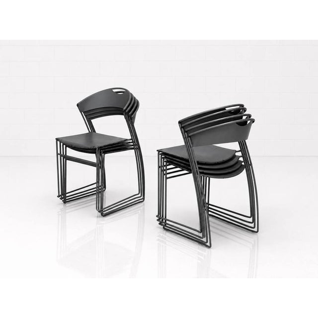 1980s Postmodern Juliette Stacking Chair by Hannes Wettstein for Cerruti Baleri, Italy, 1980s For Sale - Image 5 of 11