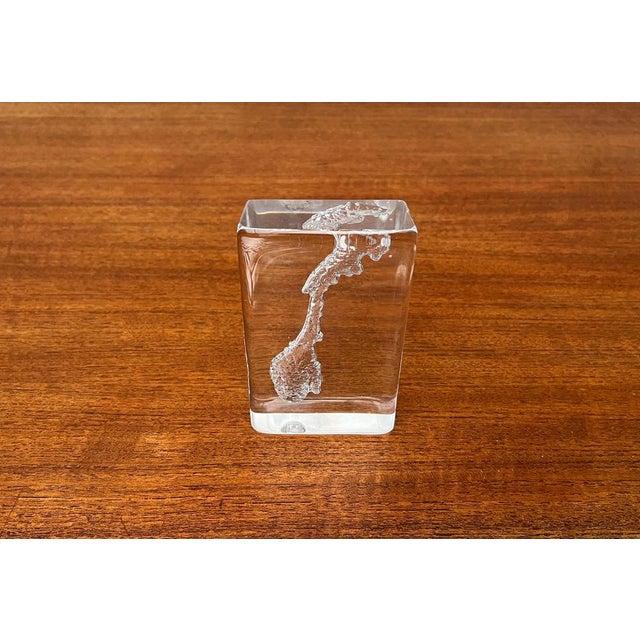 Vintage Scandinavian Art Glass Paper Weight For Sale - Image 4 of 16