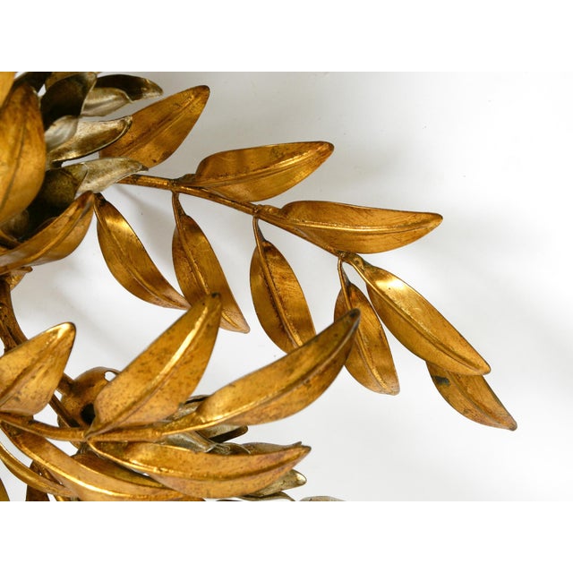 Large Gold-Plated Floral Wisteria Ceiling Lamp by Hans Kögl, 1970s For Sale - Image 13 of 18