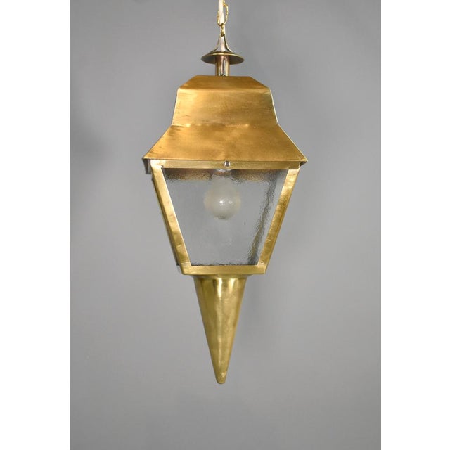 Antique French Exterior Bronze Lantern, 1890s For Sale - Image 3 of 16