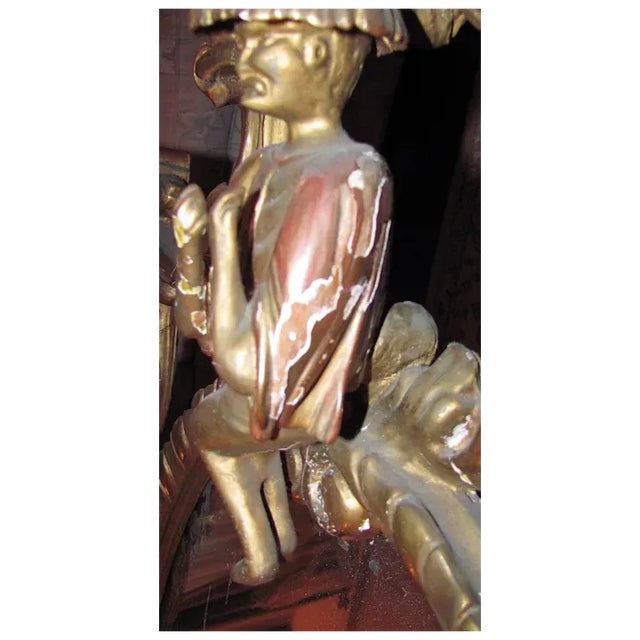 Chippendale Antique Chinese Chippendale Gilt Wood Mirror Circa 1870 For Sale - Image 3 of 10