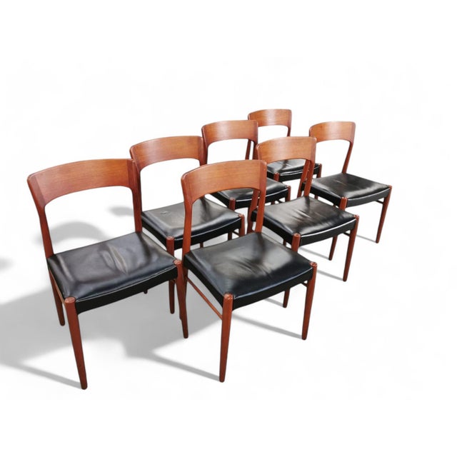 A very stylish and elegant dining chair designed by Kai Kristiansen for KS Möbler in Denmark. The chair is in teak with...