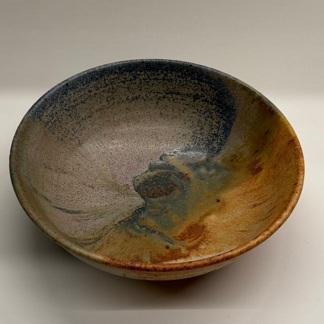 Signed Mid-Century Glazed Stoneware Bowl – Don Walton Studio Pottery For Sale - Image 9 of 12