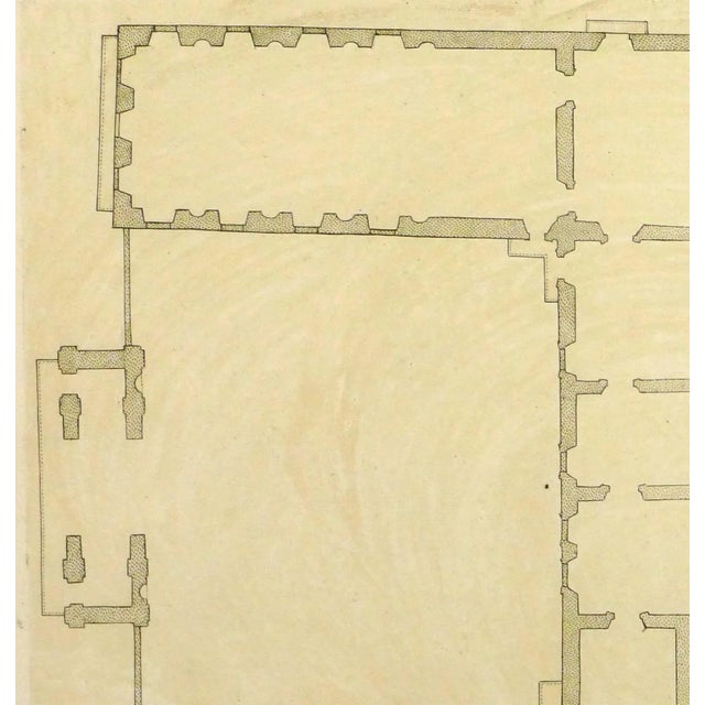 Over 350 year old antique copper engraving of the architectural floor plans to Sacchetti Palace in Italy by Giovanni...