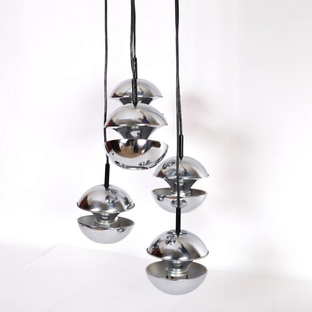 Space Age Cascade Ball Lamp in Chrome by Klaus Hempel fo Kaiser Leuchten, 1970s For Sale - Image 6 of 7