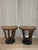 Pair of Italian Art Deco Style Macassar Wood & Burl Round Side Tables For Sale In San Francisco - Image 6 of 7