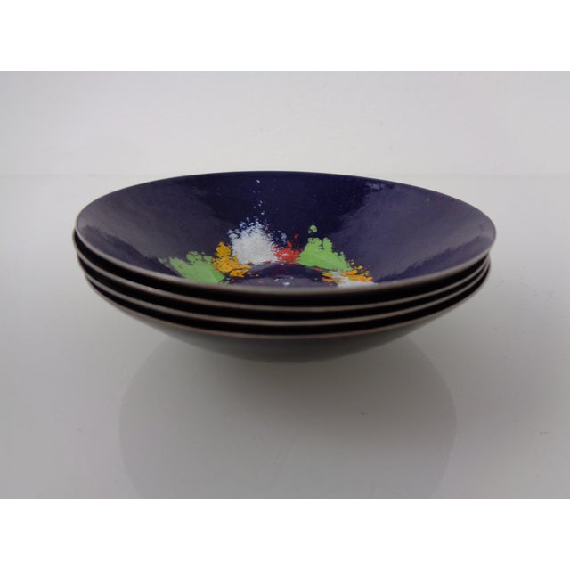 Metal Vintage Fischland Enamelled Bowls, 1960s, Set of 9 For Sale - Image 7 of 18