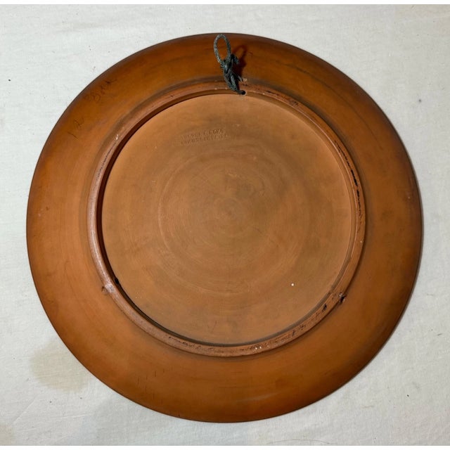 Antique 19th Century Hand Painted Coulter & Long Pottery Charger Collector Plate For Sale In New York - Image 6 of 10