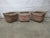 This is a unique original finish set of 3 Basket Style garden pots