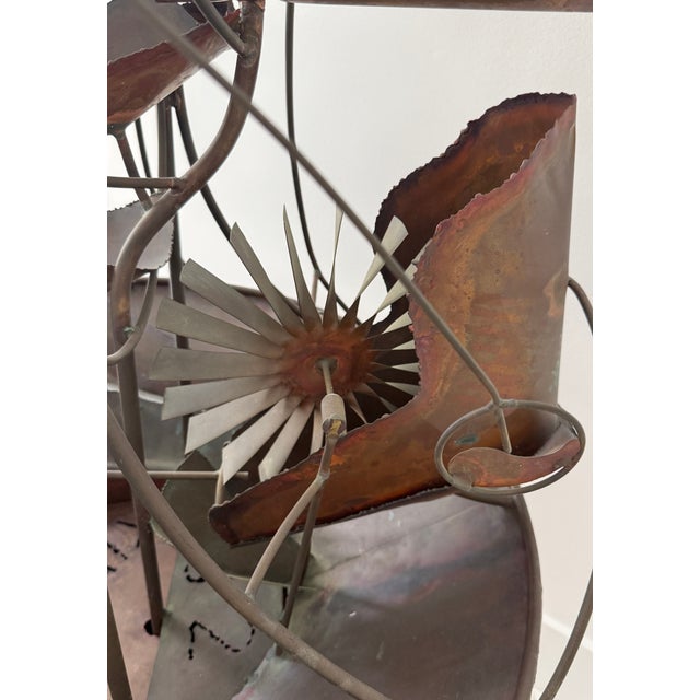 "Waterwheel" Copper/Brass Kinetic Fountain 1982 by Hans Van De Bovenkamp For Sale - Image 13 of 15