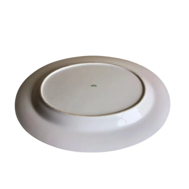 Traditional Vintage Spode Consul Cobalt England Bone China Blue Band Gold Rim Oval Platter For Sale - Image 3 of 4