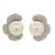 Extra Fine South Sea Pearl Diamond Gold Flower Clip Earrings - A Pair For Sale